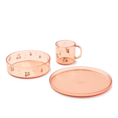 LIEWOOD Siva bedrucktes Tritan-Geschirrset peach/sea shell