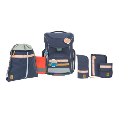 LÄSSIG Schulranzen-Set 6-tlg. Slim Unique navy