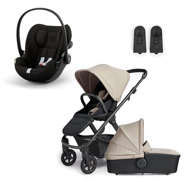 Silver Cross Kombikinderwagen Tide Sage Beige inklusive cybex GOLD Babyschale Cloud G i-Size Magic Black