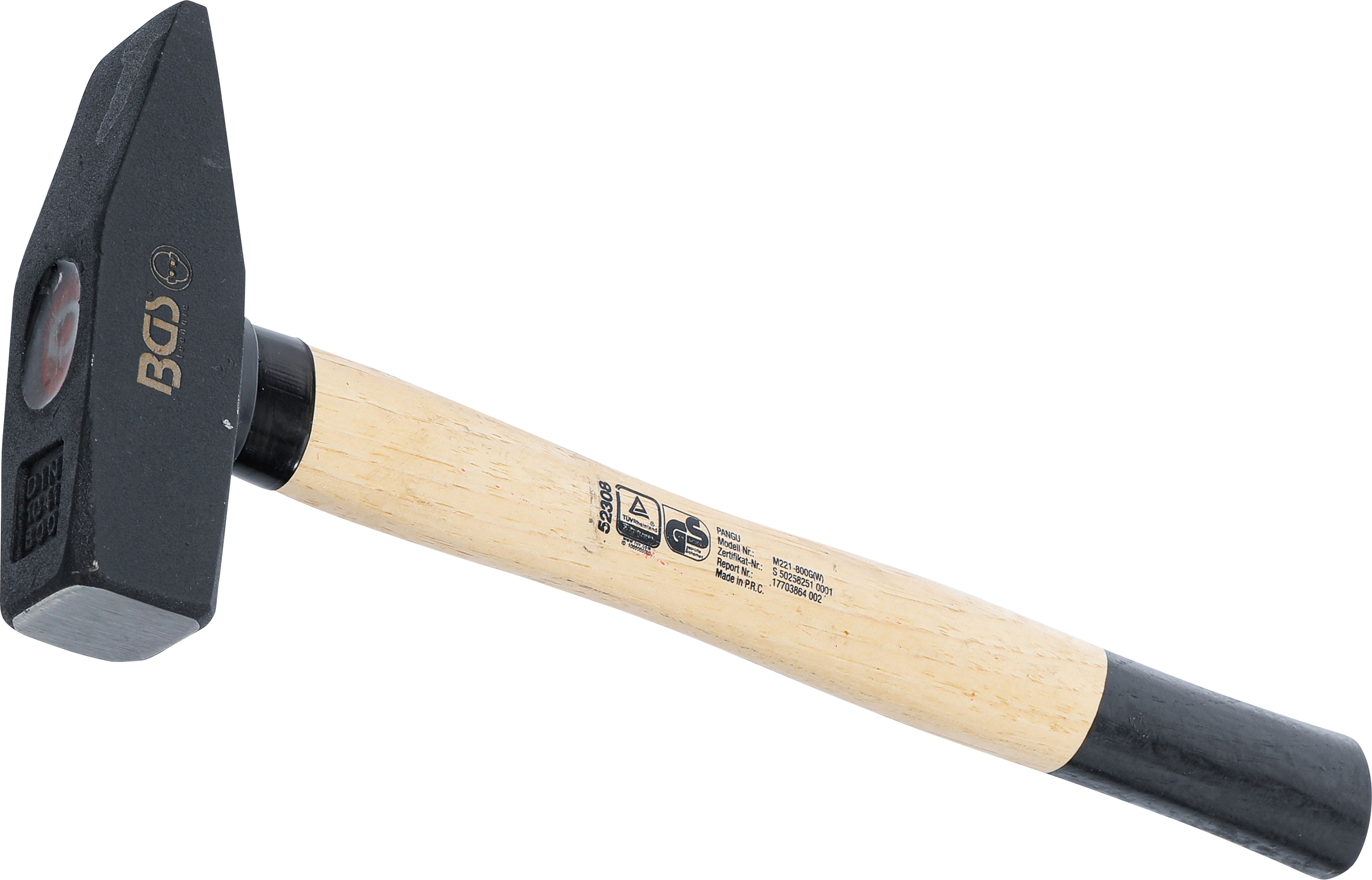Schlosserhammer Hickory-Stiel DIN 1041 800 g