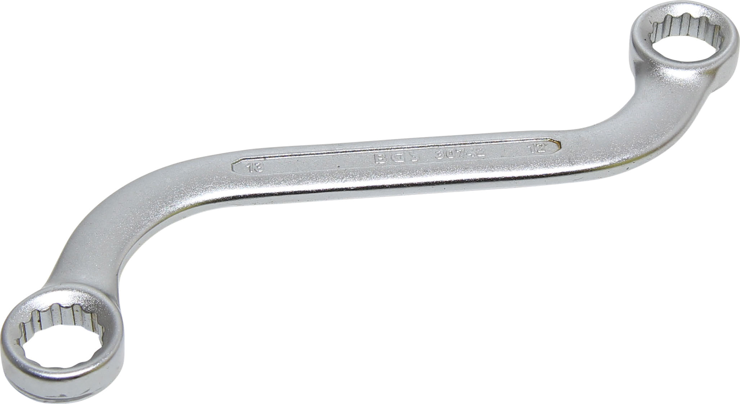 S-Form Doppel-Ringschlüssel Zwölfkant SW 12 x 13 mm
