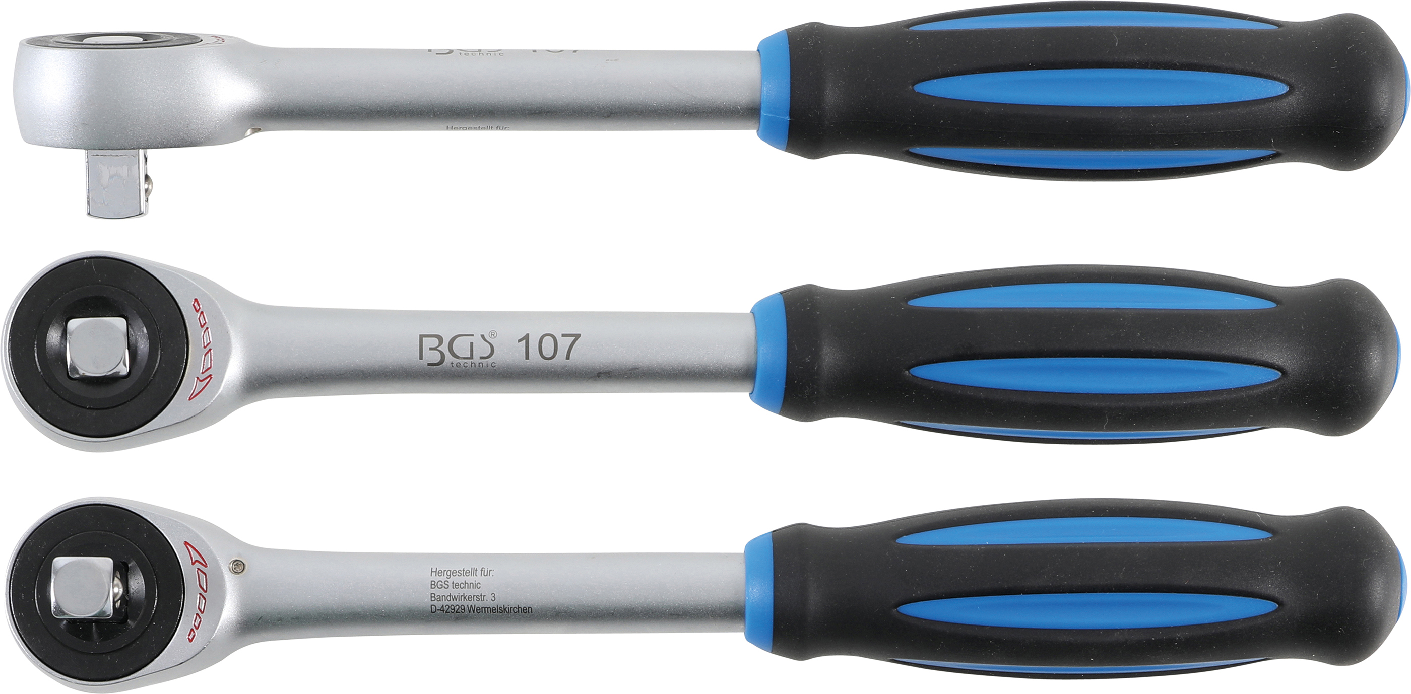 Umschaltknarre mit Drehgriff Abtrieb Außenvierkant 125...