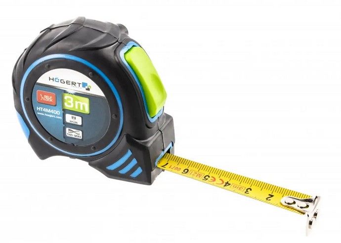 Maßband 3m, 16mm, Auto Stop, nylon mit Magnet