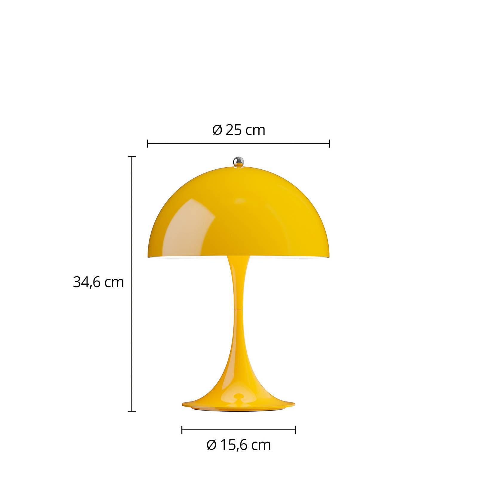 Louis Poulsen Akkulampe Panthella PORTABLE 250, gelb, IP44