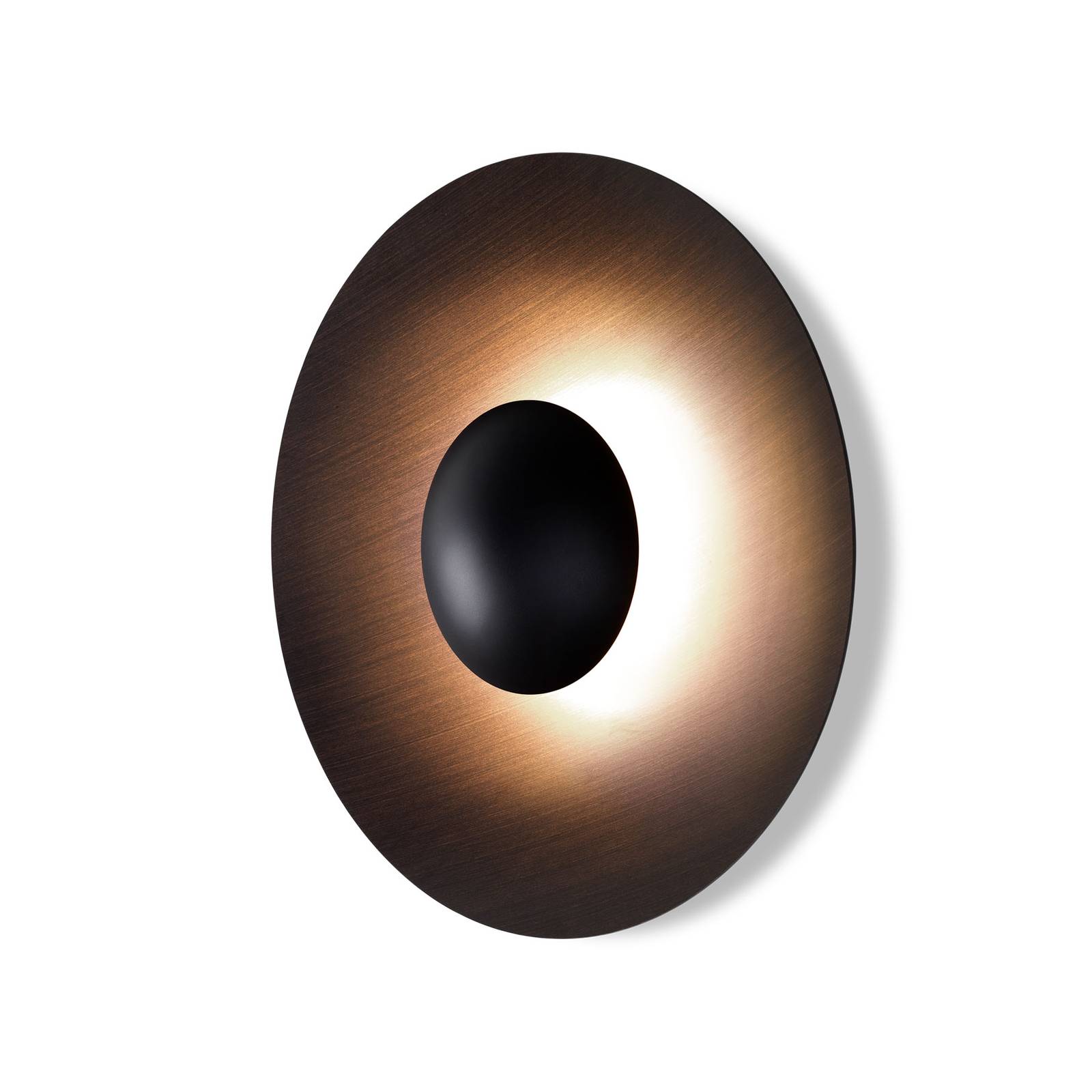MARSET Ginger 20C LED-Wandlampe Ø20cm braun/braun