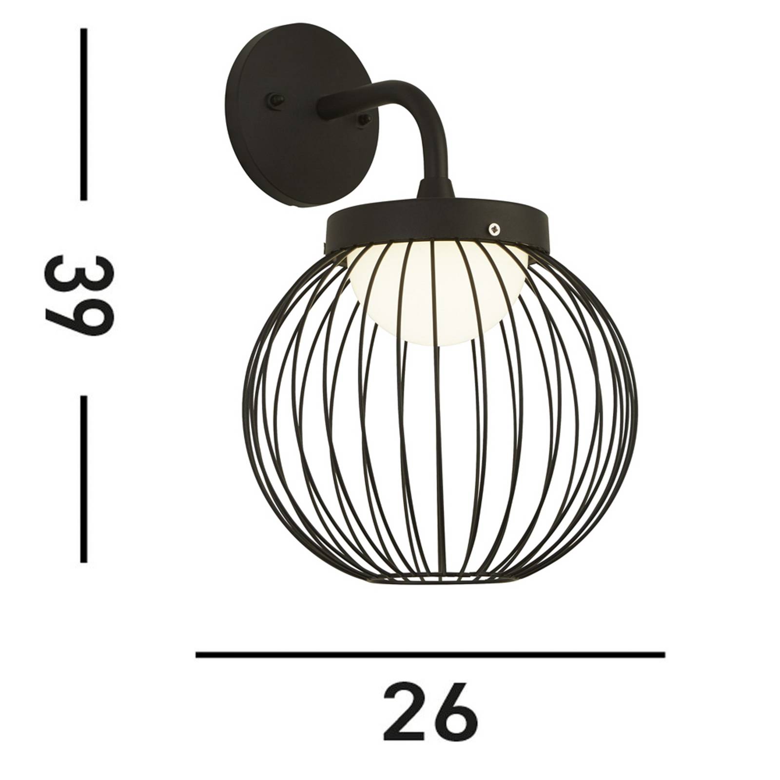 LED-Außenwandleuchte X Cabin, IP44, schwarz, Metall