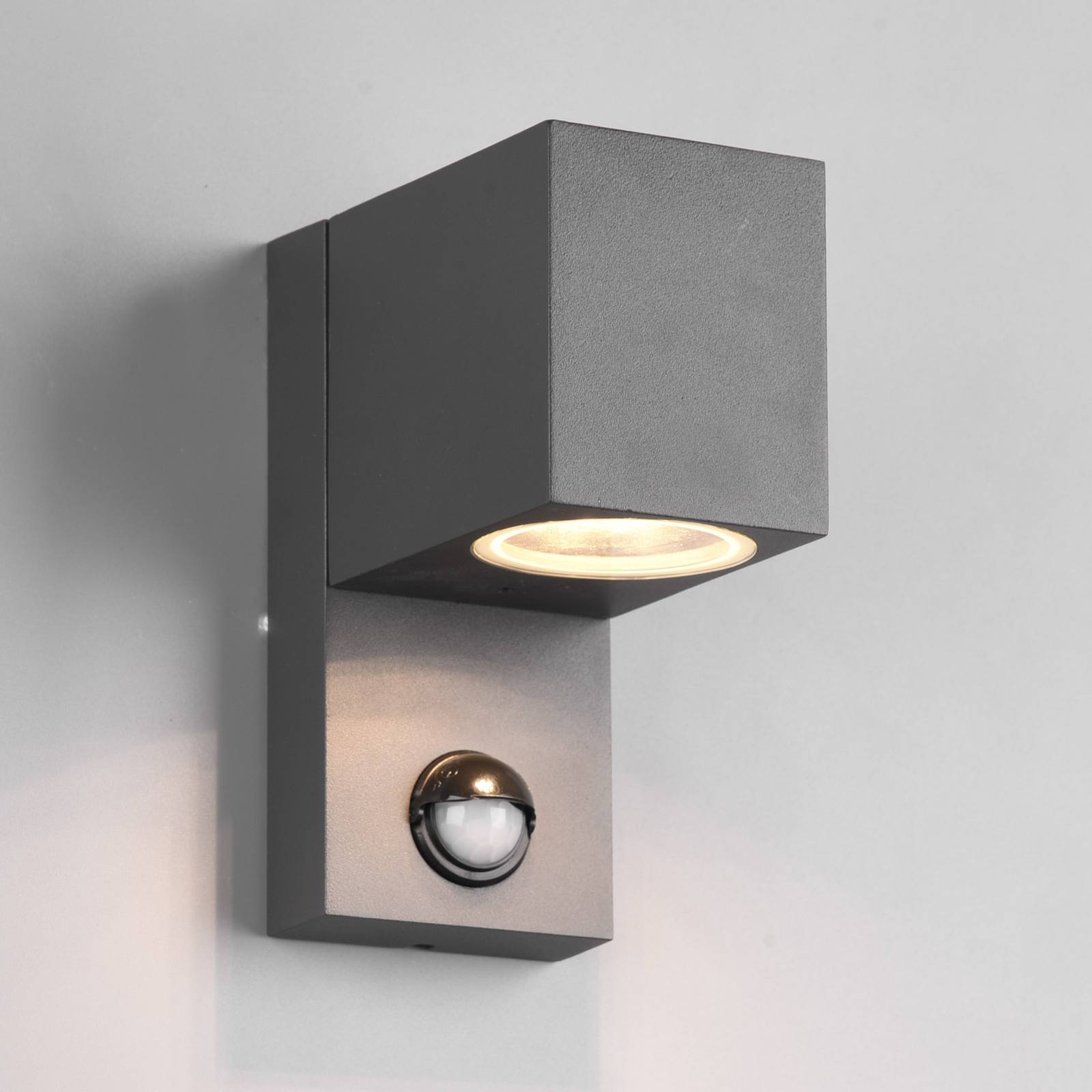 Außenwandleuchte Roya 1flg, Sensor eckig anthrazit