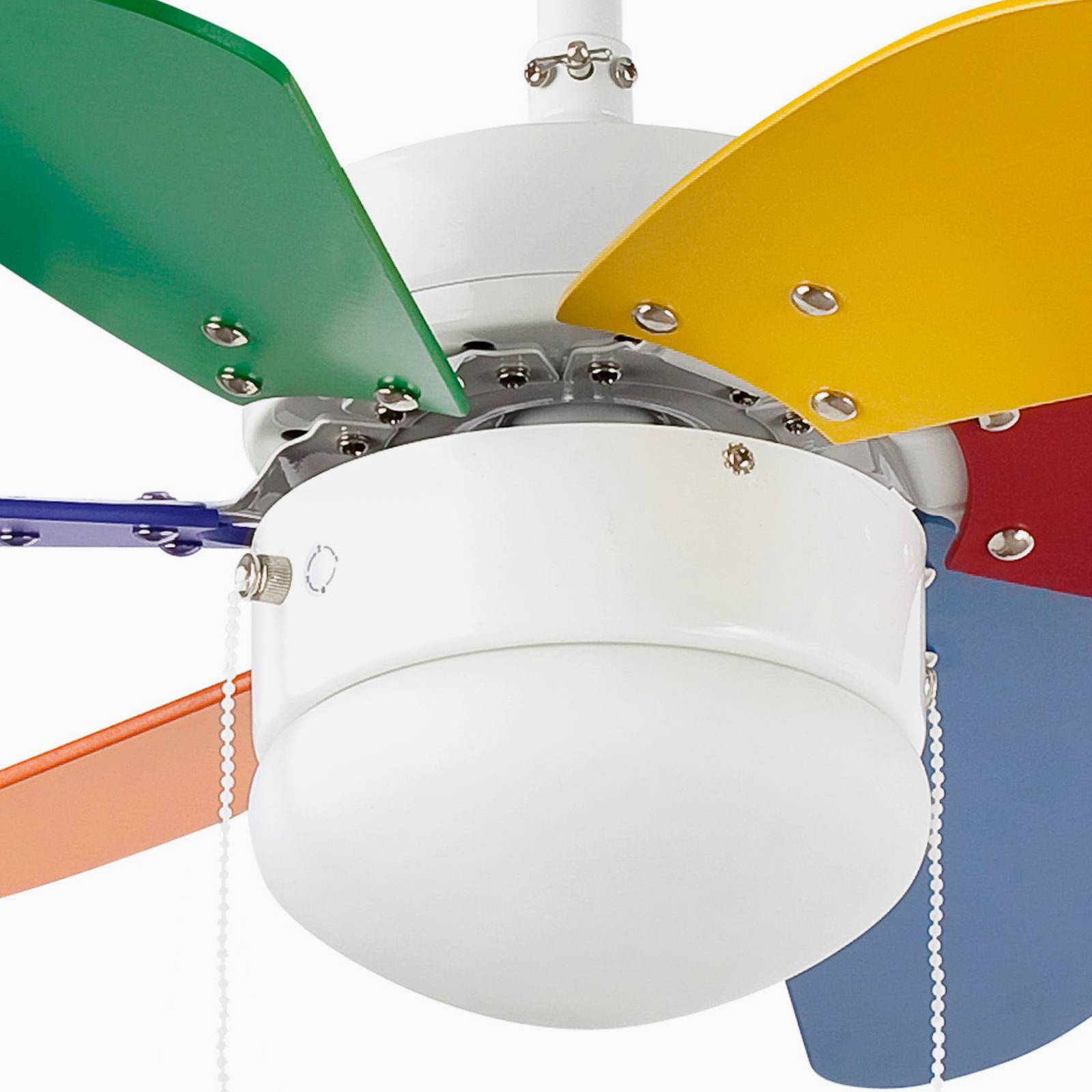 Deckenventilator Palao S mit Leuchte, multicolour