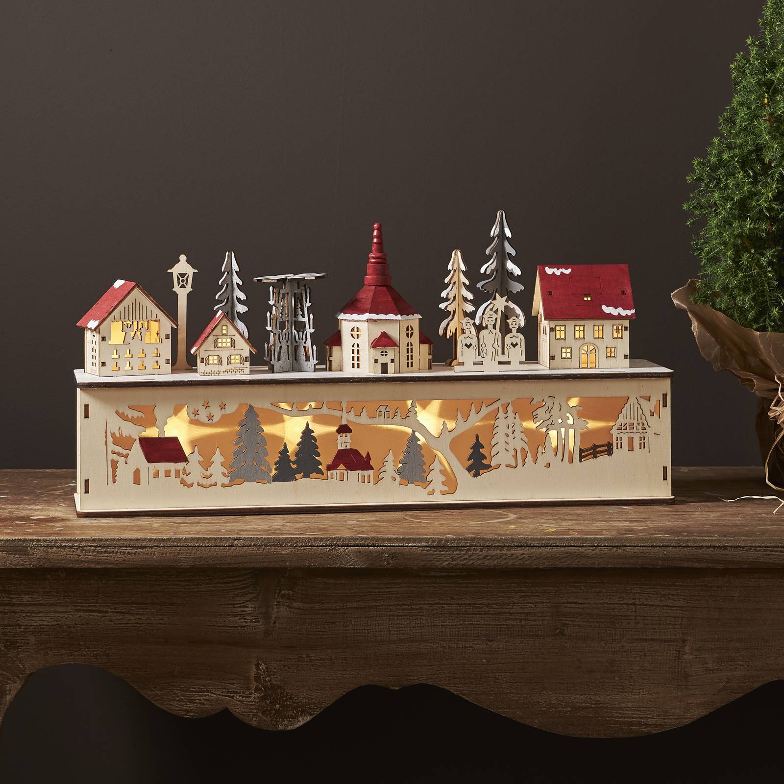 LED-Schwibbogen Rosenheim Stadt, Batteriebetrieb