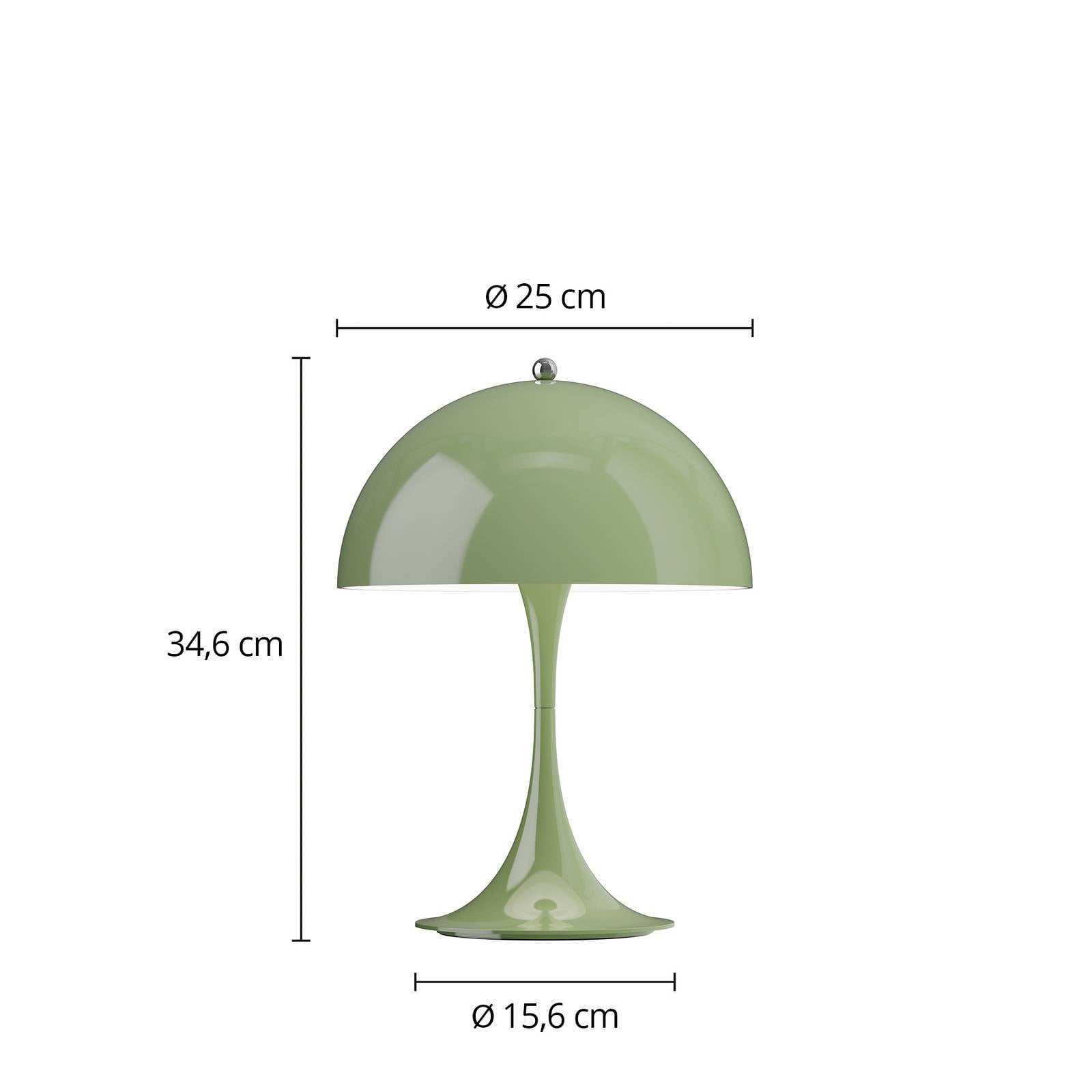 Louis Poulsen Akkulampe Panthella PORTABLE 250 moosgrün IP44