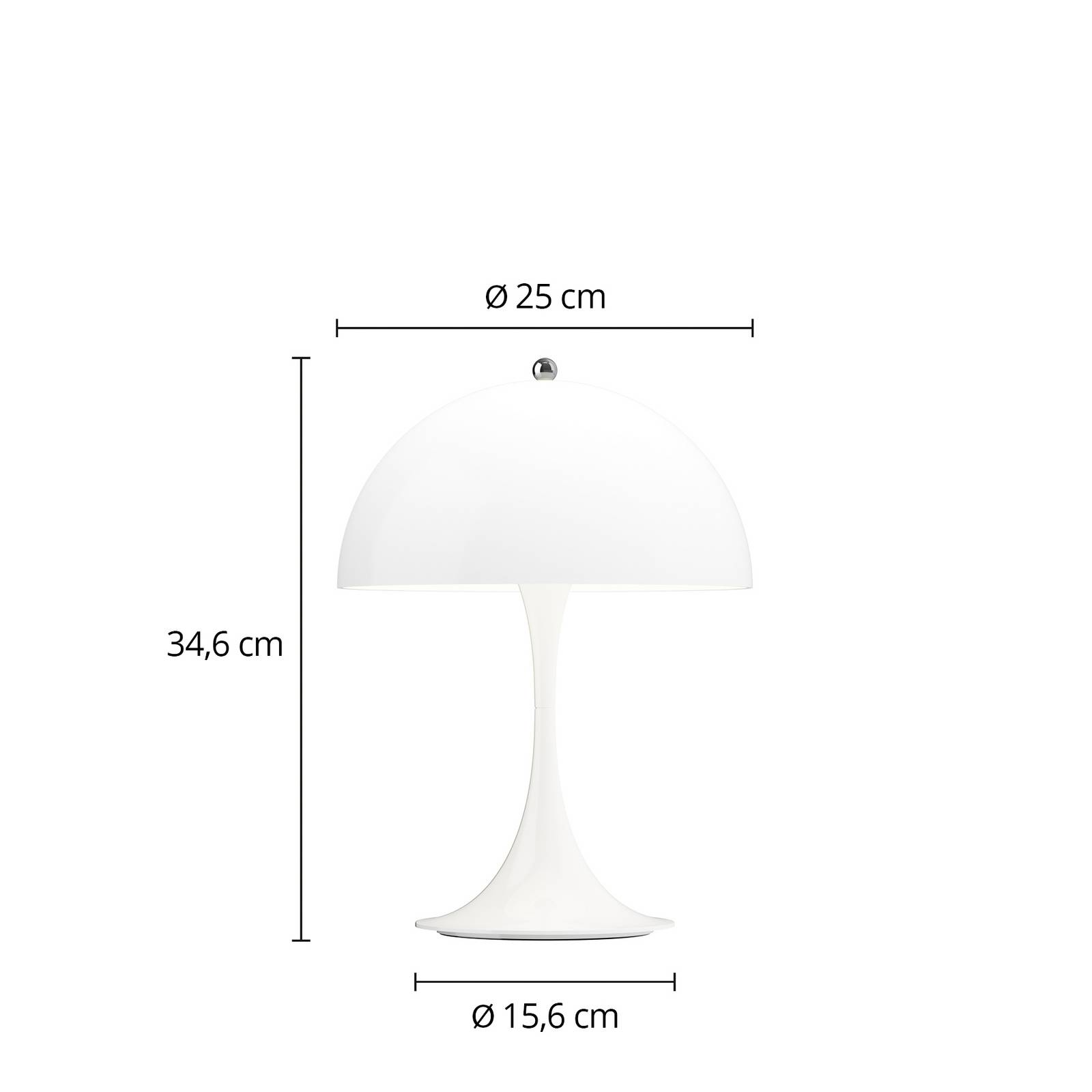 Louis Poulsen Akkulampe Panthella PORTABLE 250 weiß IP44