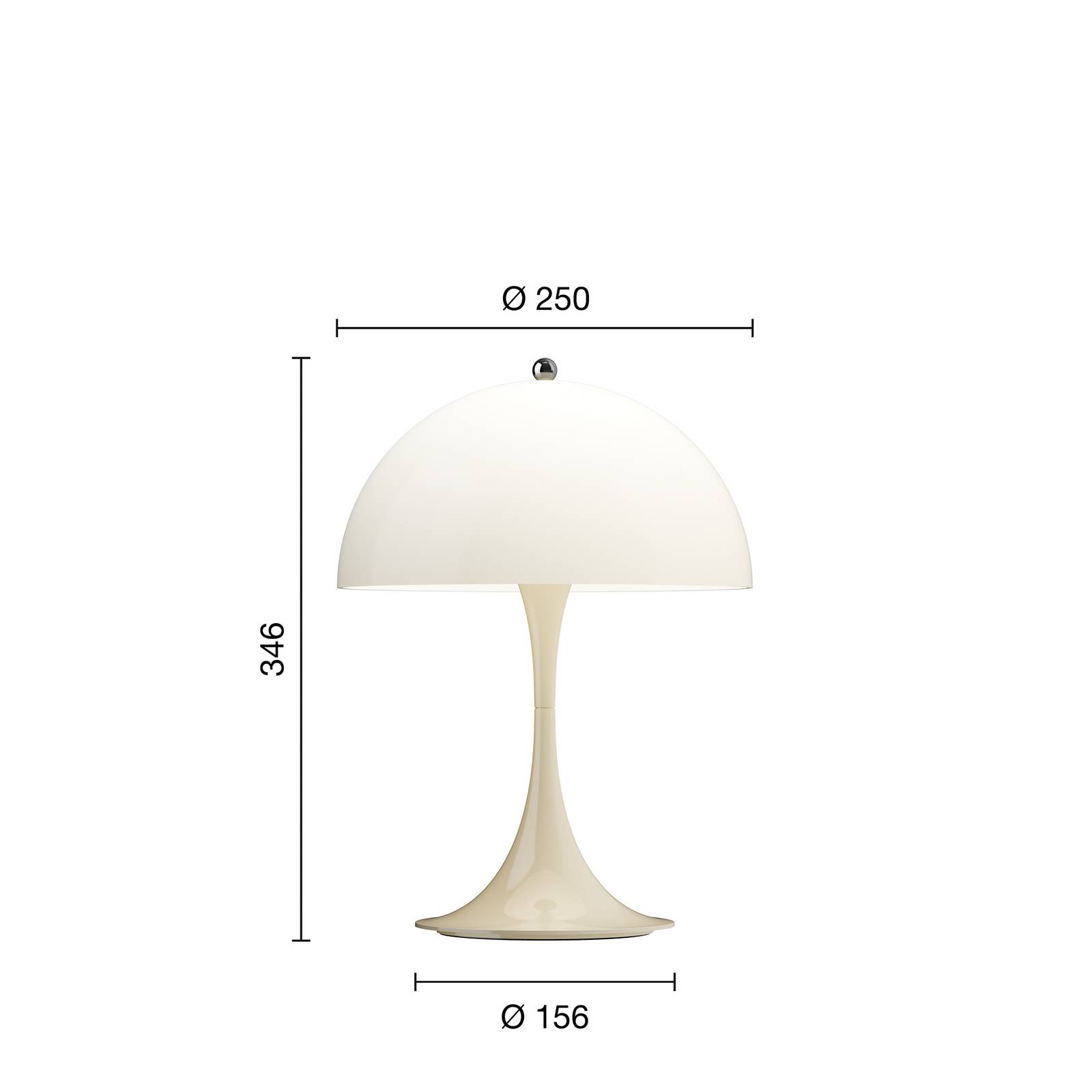 Louis Poulsen Akkulampe Panthella PORTABLE 250, beige, IP44