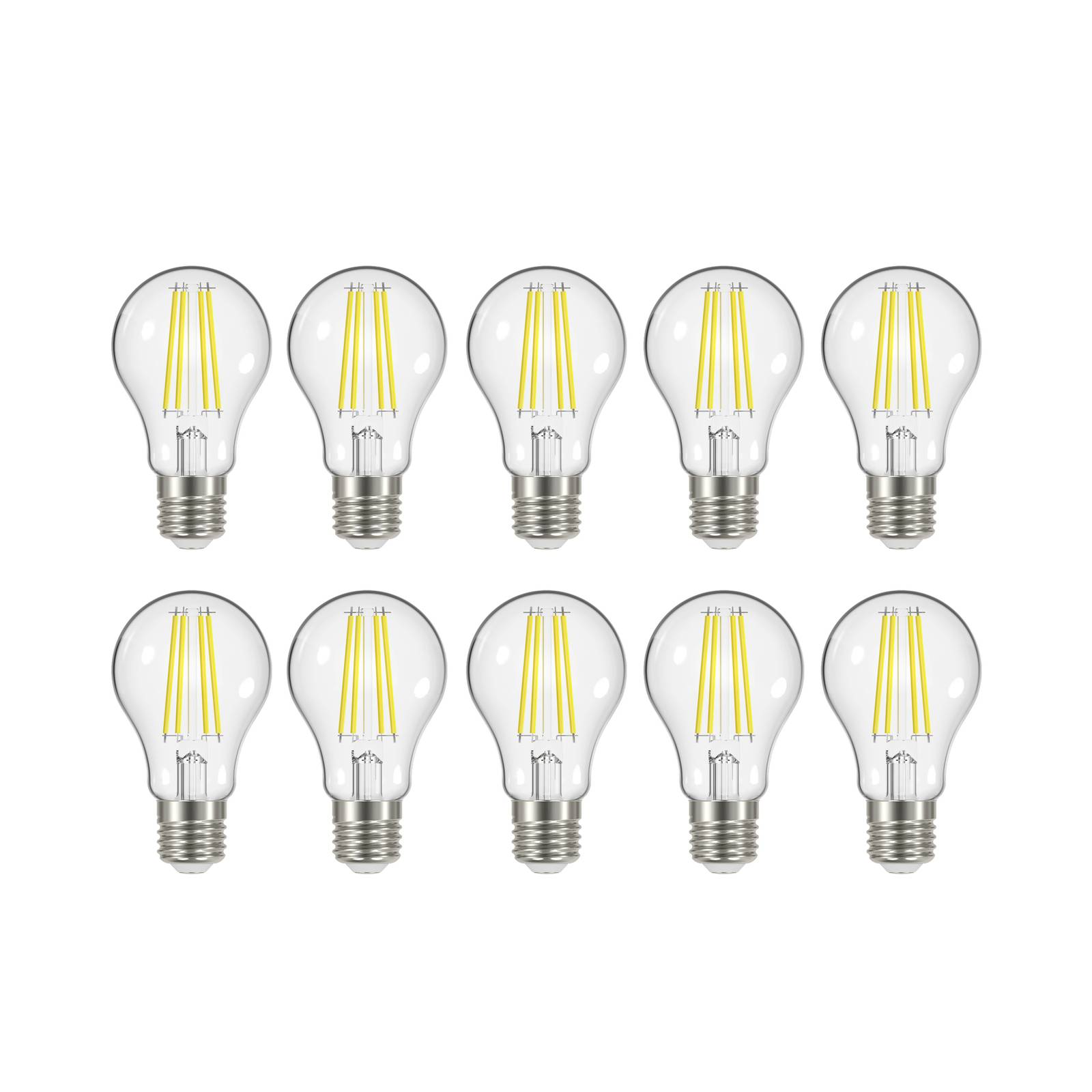 LED-Filamentlampe E27 5W 3000K 1060 Lumen 10er-Set