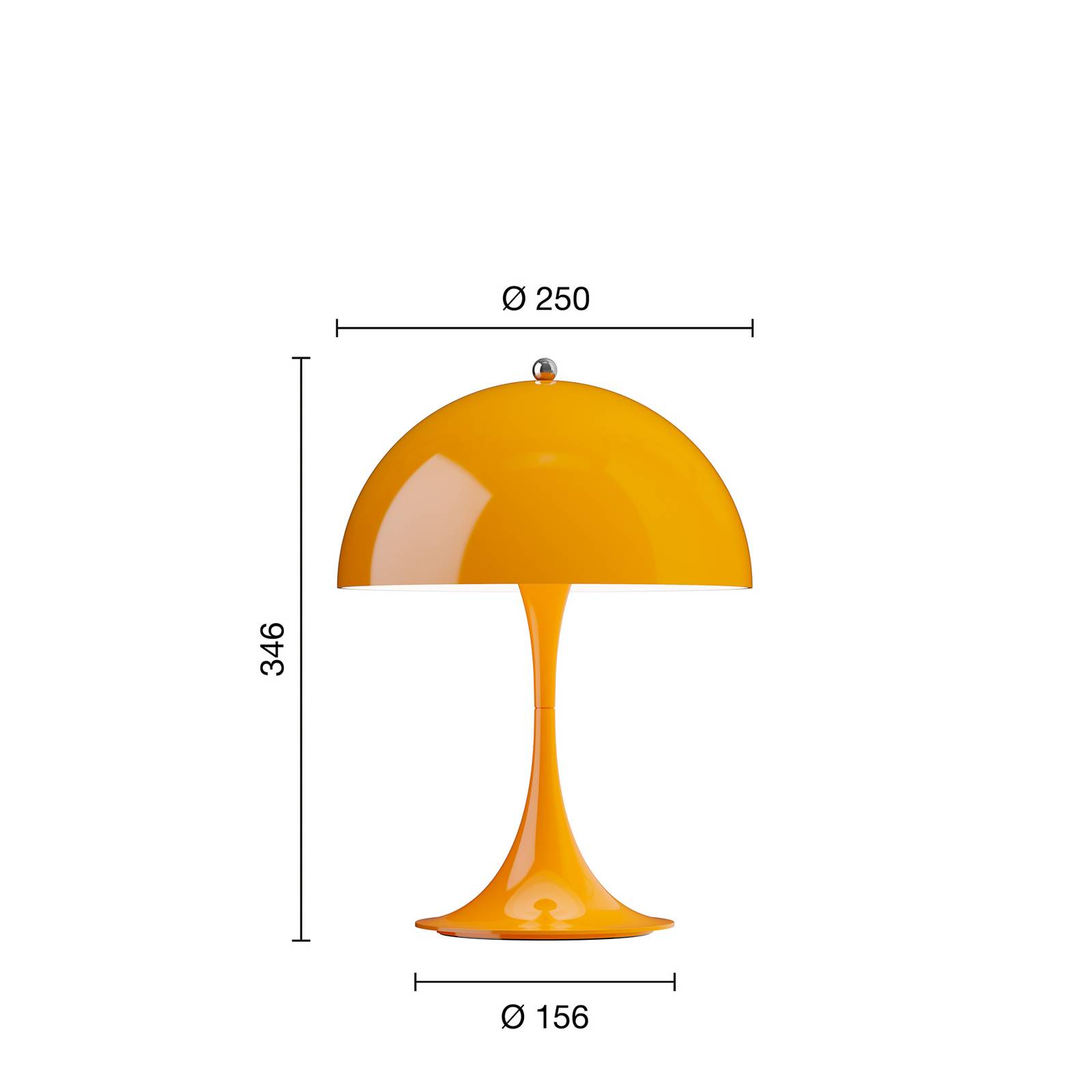 Louis Poulsen Akkulampe Panthella PORTABLE 250 orange IP44