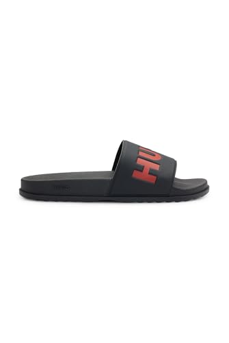 HUGO Herren Match_it_Slid_rblg_n Slide, Schwarz, 44 EU