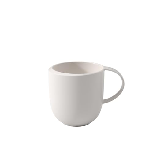 Villeroy & Boch – Newmoon Becher Mit Henkel, Moderne Tasse Für Tee Und Kaffee, 310 Ml, Premium Porzellan, Weiß, Spülmaschinengeeignet, 1 Stück (1Er Pack)