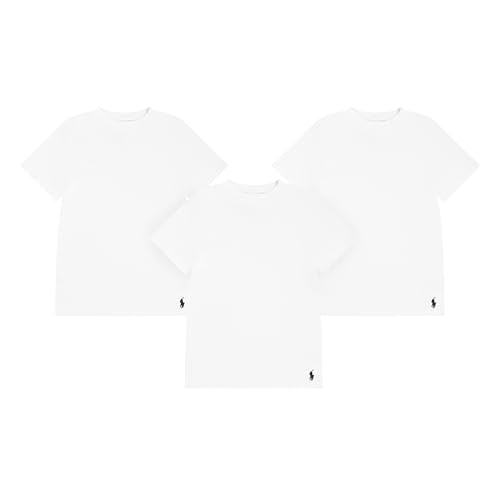 POLO RALPH LAUREN Jungen Multipack T-Shirt Unterhemd, Weiß, 3er-Pack, M