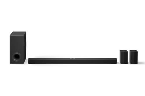 LG S90TR - Intelligente Soundbar, 670 W Leistung und 7.1.3 Kanäle, Dual-Wireless-Lautsprecher, 3 vertikale Lautsprecher, Surround-Sound Dolby Atmos und DTS:X, Hi-Res 24Bit/96kHz