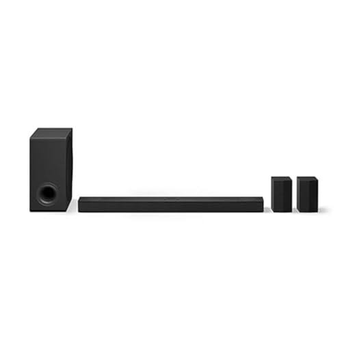 LG S80TR - Intelligente Soundbar, 580 W Leistung und 5.1.3 Kanäle, Dual-Wireless-Lautsprecher, 3 vertikale Lautsprecher, Surround-Sound Dolby Atmos und DTS:X, Hi-Res 24Bit/96kHz