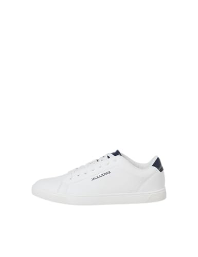 JACK & JONES Herren Jfwboss Pu Noos Sneaker, White Detail Navy Blazer, 42 EU