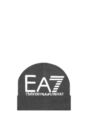 Emporio Armani EA7 Beanie Hat Mountain Visibility, Mütze Unisex Erwachsene, Asphalt/Black, 56