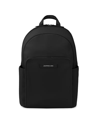 Kapten & Son Rucksack Aalborg All Black | Unisex | Stylischer & Praktischer 12L Rucksack | Ideal für Uni, Schule, Büro | Vegan & Wasserabweisend | 14
