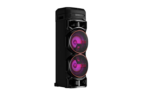 LG XBOOM RNC9, 2-Wege-Soundsystem mit 4 Lautsprechern (Dolby Audio, Karaoke- & DJ-Funktionen, Beleuchtung), Schwarz [Modelljahr 2023]