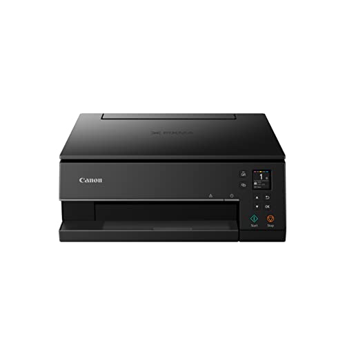 Canon PIXMA TS6350a Drucker Farbtintenstrahl Multifunktionsgerät DIN A4 (Fotodrucker, Scanner, Kopierer, OLED, 4.800x1.200 dpi, USB, WLAN, 5 separate Tinten, Duplexdruck, 2 Papierzuführungen), schwarz