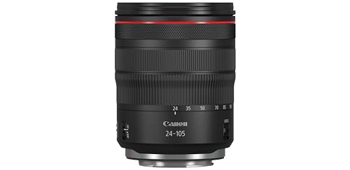 Canon Objektiv RF 24-105mm F4L is USM Lens Zoomobjektiv Teleobjektiv passend für Kameras der EOS R-Serie (77mm Filtergewinde, Bildstabilisator, Nano USM Motor, Witterungsschutz), schwarz