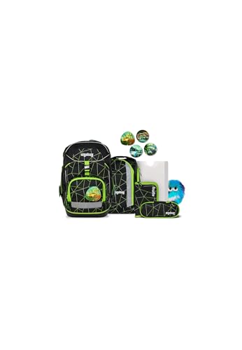 ergobag Pack Set Bundle ergonomischer Schulrucksack flexibel 7-teilig Set 1. Klasse Grundschule für Mädchen und Jungen