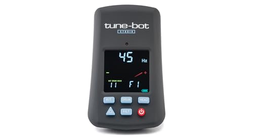 Overtone Labs Tune-Bot Studio TBS-001 Digitales Schlagzeug-Stimmgerät mit Clip, Frequenz- & Tonhöhenmessung, Speicherfunktion für 5 Drumkits, LCD-Farbdisplay, inkl. Etui