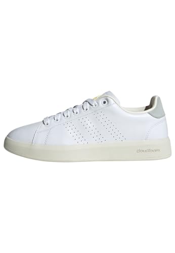 adidas Damen Advantage Premium Leather Shoes Schuhe, Cloud White/Cloud White/Silver, 39 1/3 EU