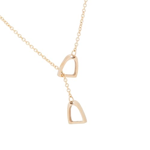 [Uitndvyte] Elegante Pferde-Steigbügel-Halskette, moderne Pferde-Steigbügel-Halskette, elegante Western-Halskette, Ornament, trendig, Damen