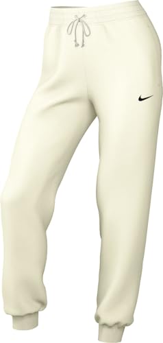 Nike Damen Phoenix Fleece Mr Std Trainingshose, Sail/Black, M