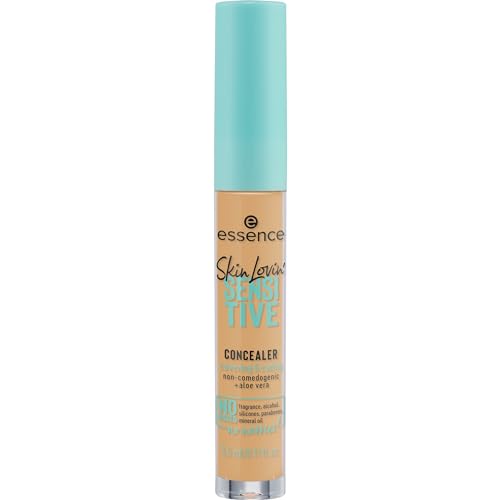 essence cosmetics Skin Lovin' SENSITIVE CONCEALER, Abdeckstift, verstopft nicht die Poren, mit Aloe Vera, ohne Duft, Alkohol, Silikonen, Nr. 20 Medium, nude (3,5ml)