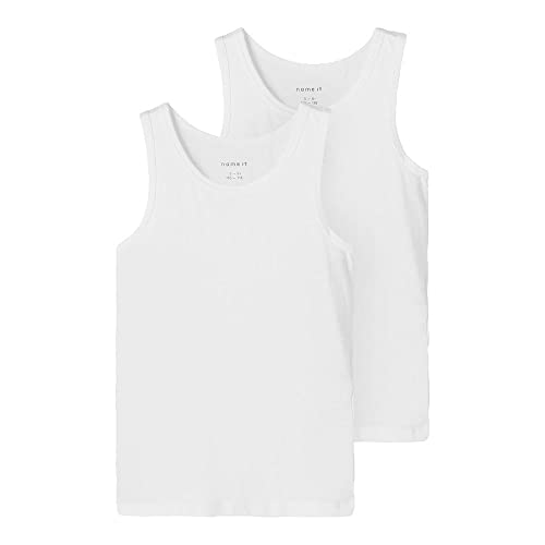 NAME IT Jungen Nkmtank Top 2p Noos Unterhose, Bright White, 122 EU
