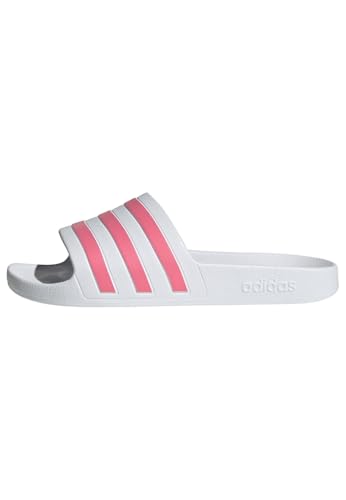 adidas Damen Adilette Aqua Slides, Cloud White / Rose Tone / Cloud White, 40.5 EU