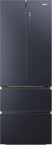 Haier HFW7720ENMB Kühl-Gefrier-Kombination/French Door/Farbe: Obsidian Black Inox / 477 Liter/MyZone Plus/Humidity Zone/Smart Home: Integriertes Wi-Fi/Auch Per HOn App Steuerbar