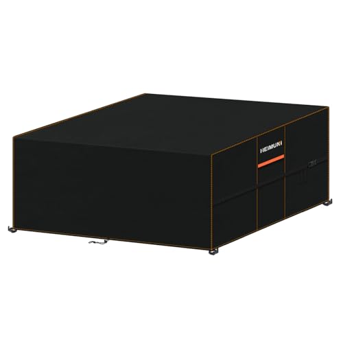 HEIMUNI Abdeckung für Gartenmöbel 200x180x90cm Wasserdicht 420D Oxford Gewebe Loungemöbel Abdeckung Schutzhülle für Loungemöbel Möbelsets Sitzgruppe Winterfest Gartentisch Abdeckplane