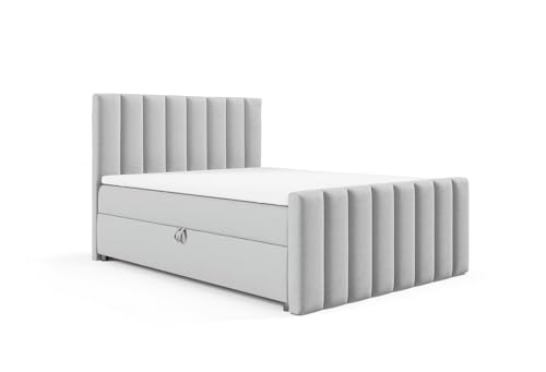 Best For Home - Boxspringbett | Trinity K10 Lux - Boxspringbett mit Bettkasten | Bett mit Matratze und Topper | Polsterbett | Doppelbett mit Stauraum | Bett 180x200 | Lieferung an die Bordsteinkante