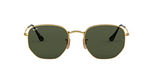 Ray-Ban Unisex-Erwachsene Hexagonal Flat Lenses Sonnenbrille, Gold (Oro), 51