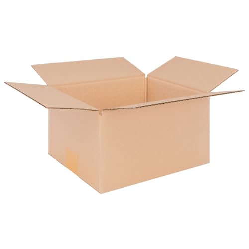 verpacking Faltkartons 250 x 200 x 140 mm Braun (Außenmaß 255 x 205 x 150 mm) variable Höhe bei 60 mm KK 26 1-wellig Versandkarton mittelgroß DHL Päckchen M DPD S GLS S H Paket S Karton (25 Stück)