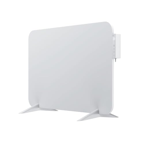 BR Bringer Metall Infrarotheizung 450 Watt mit Smart Thermostat und Fernbedienung, WIFI & App - als Wandheizung oder mobiles Standgerät bis 10m², Energiesparend - Deutsche Qualitätsmarke (weiß)