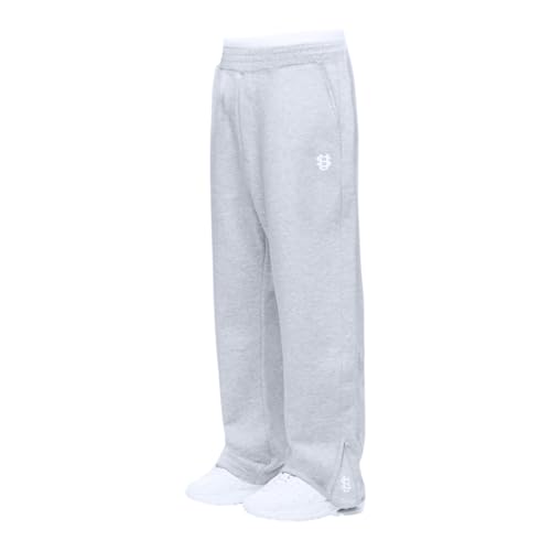 xs Jogginghose Herren Breite Baggy Sweatpants Elastische Taille Baumwolle Atmungsaktive Sweat Pants Einfarbige Winter Warme Lang Sporthose Mit Taschen MäNner Outdoor Freizeithose Beige Dunkelblau xxxl