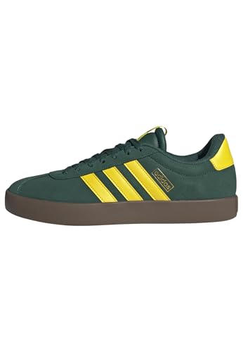 adidas Herren VL Court 3.0 Shoes, Collegiate Green/Yellow/Gold Metallic, 44 2/3 EU