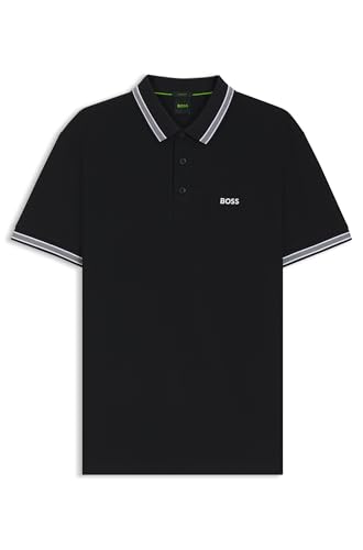 BOSS Herren Paddy Curved Polohemd, Dunkelblau, XXL EU