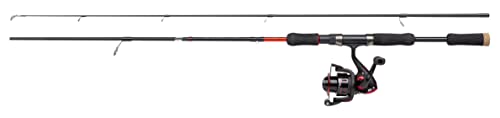 Abu Garcia Cardinal X Spinnruten- und Rollen-Combo - Spinnfisch-Setup für Forelle, Barsch, Lachs, Hecht, 1.83 m |5-25 g, Black/Red