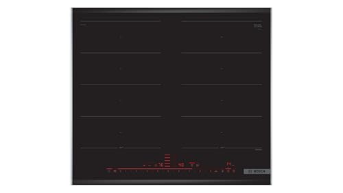 Bosch PXX675DC1E Serie 8 Induktionskochfeld (autark), 60 cm breit, FlexInduction Kochzonen verbinden, MoveMode voreingestellte Leistungsstufen, Bratsensor, PowerBoost schnelleres Kochen, Schwarz