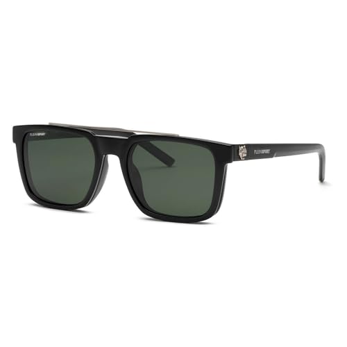 PHILIPP PLEIN SPORT Herrenbrille, Total Shiny Black, 54