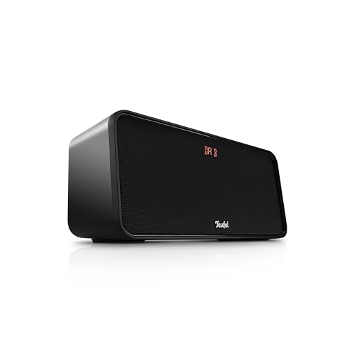 Teufel BOOMSTER 4 Robuster Bluetooth Lautsprecher mit 2.1-Stereo-System Soundsystem DAB+ und FM-RDS-Radio, bis 23 Std. Akku, Schutz vor Strahlwasser nach IPX5-Norm, USB-C - Night Black